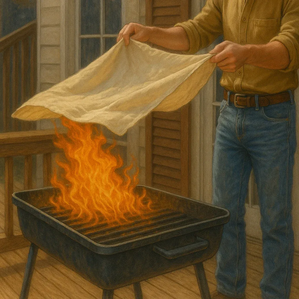 Löschdecke mit Silikonbeschichtung